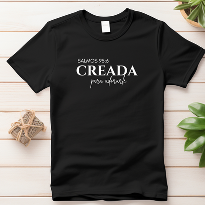 Tshirt "Creada Para Adorarle" Camisas Cristianas