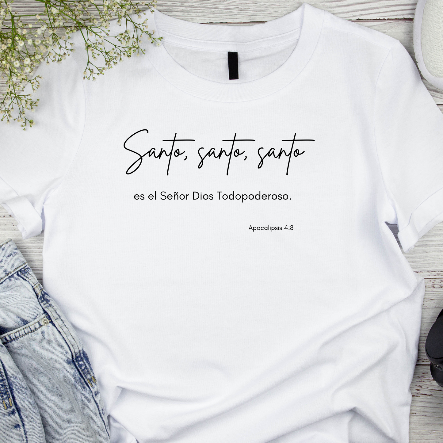 Tshirt Santo, Santo, Santo Camisas Cristianas