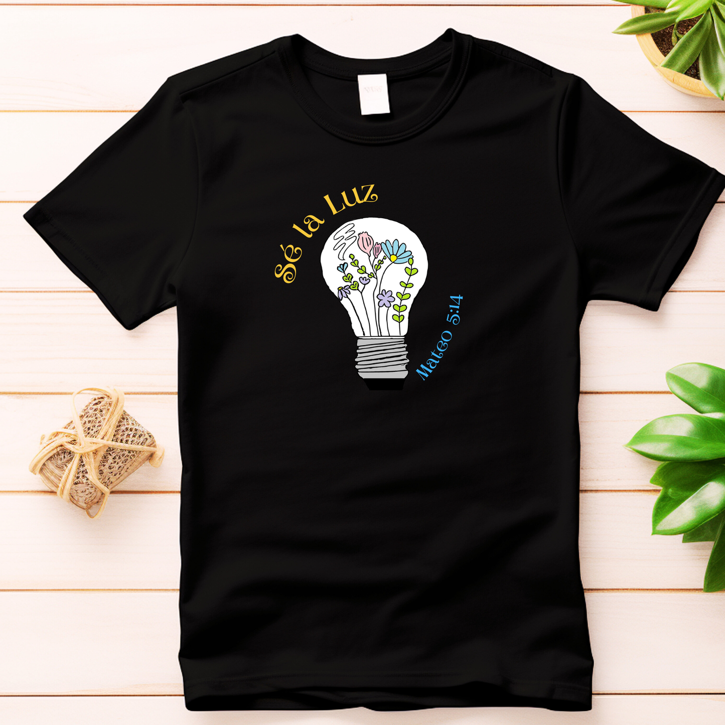 Tshirt Sé la luz Camisas Cristianas