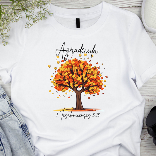 Tshirt "Agradecida" Camisas Cristianas